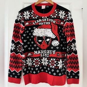 NWT Men’s Marvel Deadpool Ugly Christmas Sweater